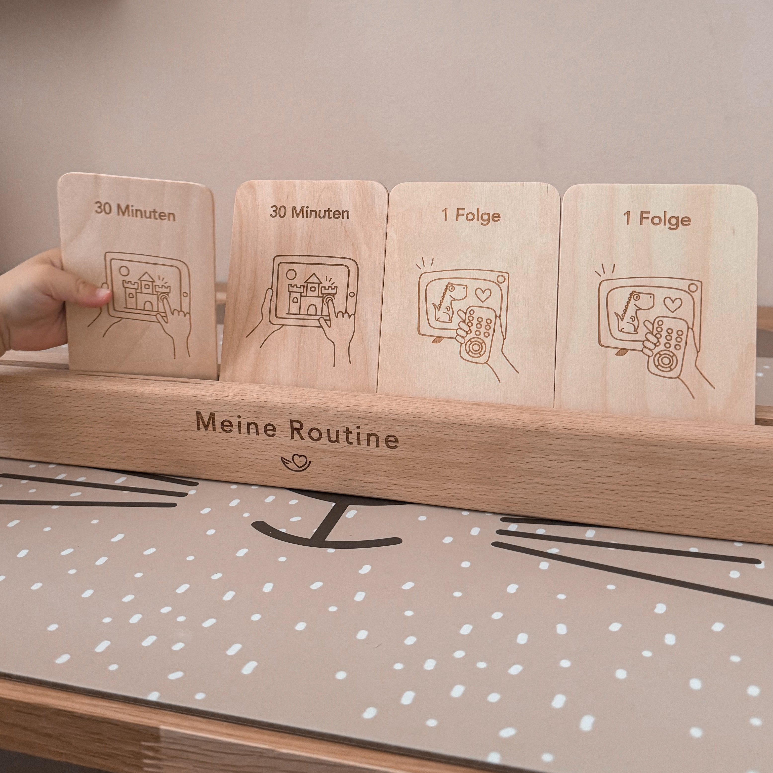 Medienzeitkarten Holz Screentime