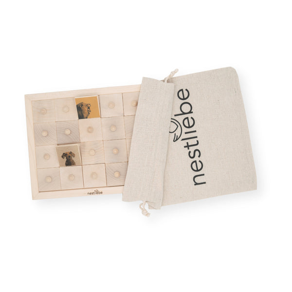 Holz Memo mit realistischen Tierbilder